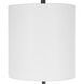 Alliance 32.5 inch 150.00 watt White Marble and Satin Black Buffet Lamp Portable Light