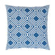 Miranda 18 X 18 inch Dark Blue and White Throw Pillow