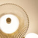 Alora Mood Hera LED 12.5 inch Brushed Gold/Clear Ribbed Glass Flush Mount Ceiling Light