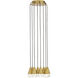 Sean Lavin Cupola LED Natural Brass Chandelier Ceiling Light, Integrated LED