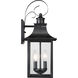Chancellor 2 Light 19 inch Mystic Black Outdoor Wall Lantern