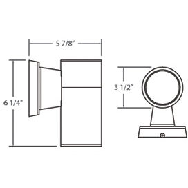 Ontario 1 Light 6 inch Grey Outdoor Wall Mount