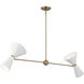 Phix LED 8.75 inch Champagne Bronze with White Chandelier Linear Ceiling Light