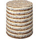 Interwoven 18 X 14.5 inch Blue and White and Natural Side Table, Inline