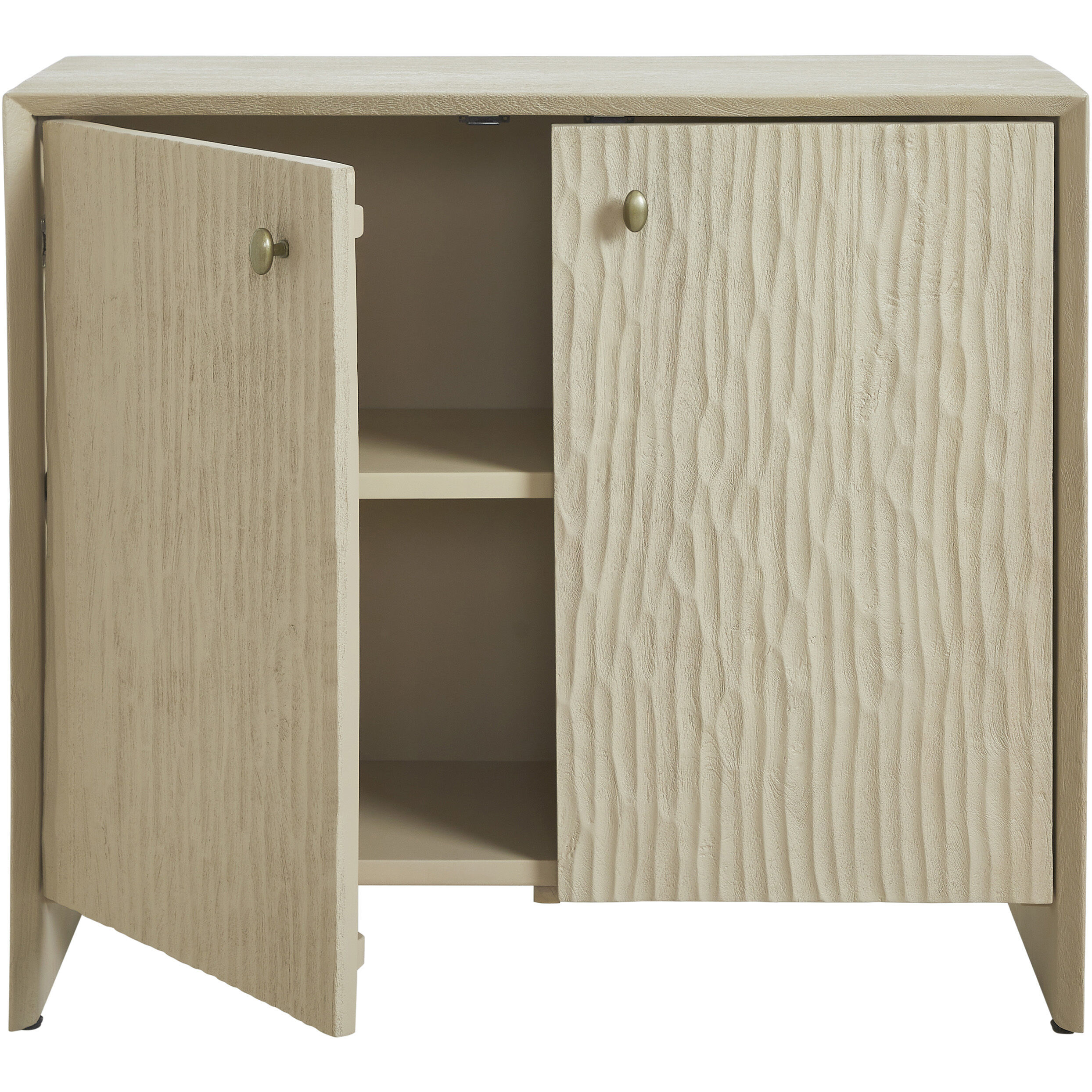 Aida Light Brown and Antique Brass Cabinet