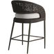 Juri 39.5 inch Porpoise and Charcoal Brown with Dark Gray Outdoor Counter Stool