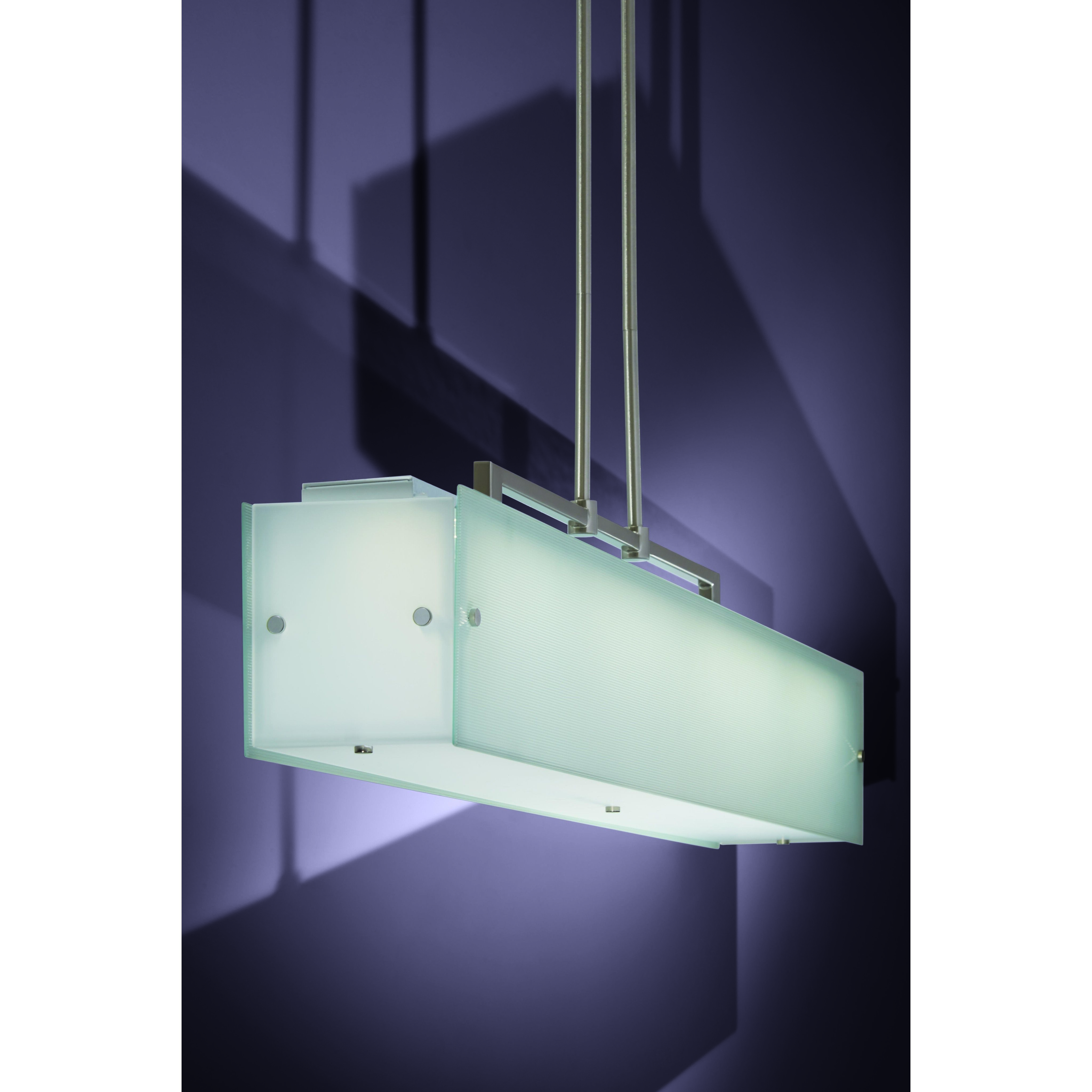 Button LED 44 inch Brushed Nickel Island Light Ceiling Light