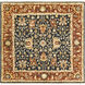 Taj Mahal 96 X 96 inch Black, Burnt Orange, Tan, Wheat, Camel Rug