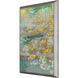 Reeds and Lilies Turquoise and Green and Pink and Multi Framed Art
