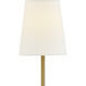 Cora Sconce Wall Light in Lacquered Brass