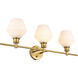 Rochester 3 Light 28 inch Brass Wall sconce Wall Light