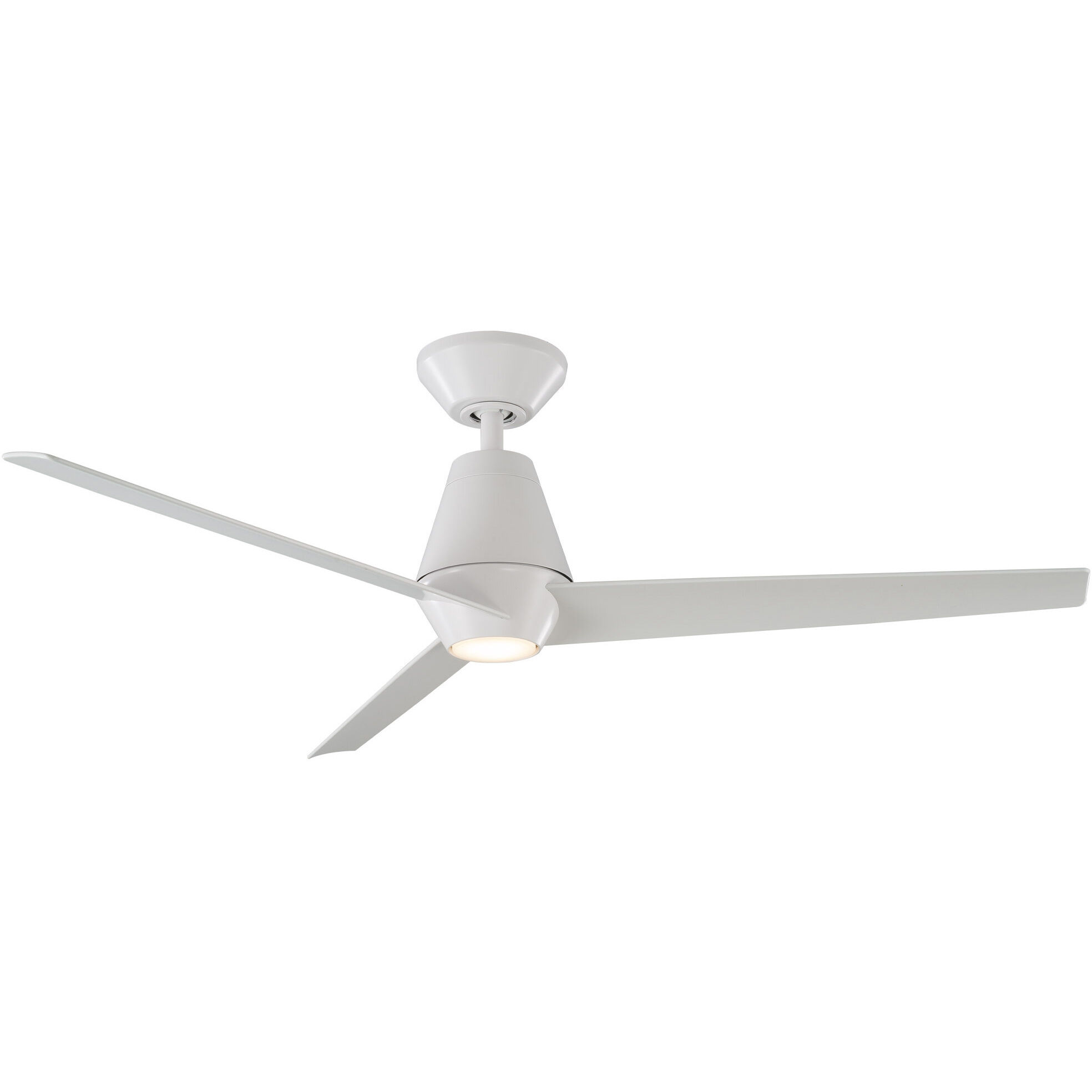 Slim 52 inch Matte White Downrod Ceiling Fan, Smart Ceiling Fan