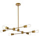 Xavier 6 Light 31 inch Brass Pendant Ceiling Light