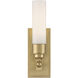 Wilcox Bath Sconce Wall Light in Aged Brass