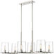Callista 6 Light 43.5 inch Polished Nickel Linear Chandelier Ceiling Light