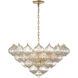 Julie Neill Caselli LED 35.5 inch Gild Basket Chandelier Ceiling Light in Gold Fleck Glass