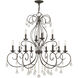 Donatella 12 Light 34.63 inch English Bronze Chandelier Ceiling Light