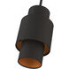 Sentosa 1 Light 7 inch Black Pendant Ceiling Light