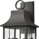 Triumph 3 Light 23 inch Textured Black Outdoor Wall Sconce