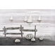 Beach Scene Gray and White Wall Art