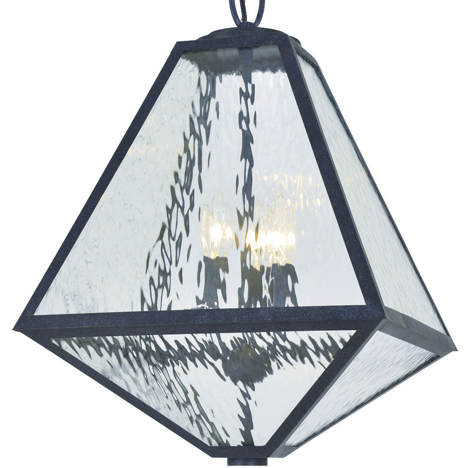 Glacier 3 Light 14 inch Black Charcoal Outdoor Pendant in Water