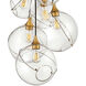 Lisa McDennon Skye 6 Light 24 inch Heritage Brass Indoor Chandelier Ceiling Light