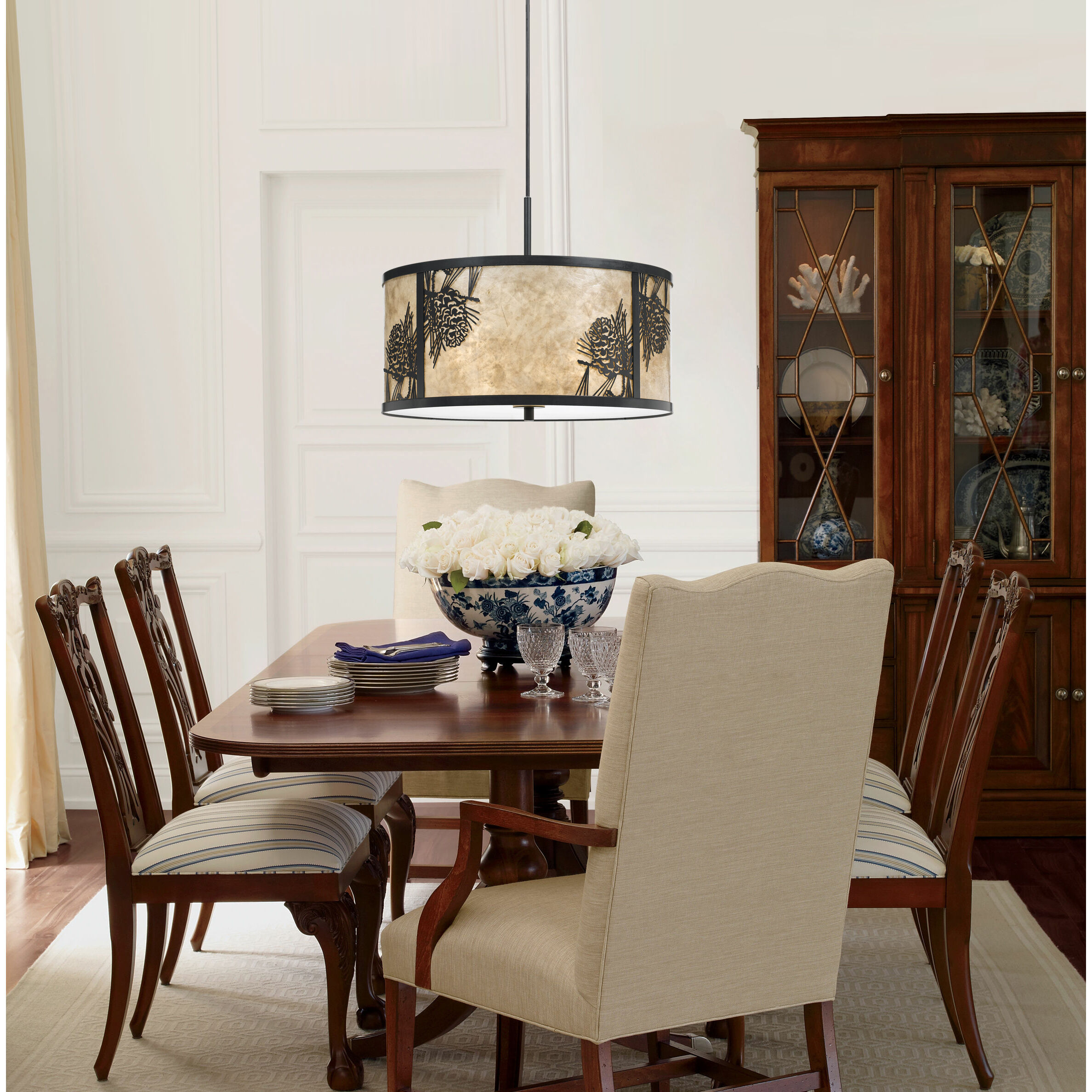 Pine Cone 3 Light 18 inch Dark Bronze Chandelier Ceiling Light