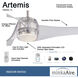 Artemis 58 inch Translucent Ceiling Fan