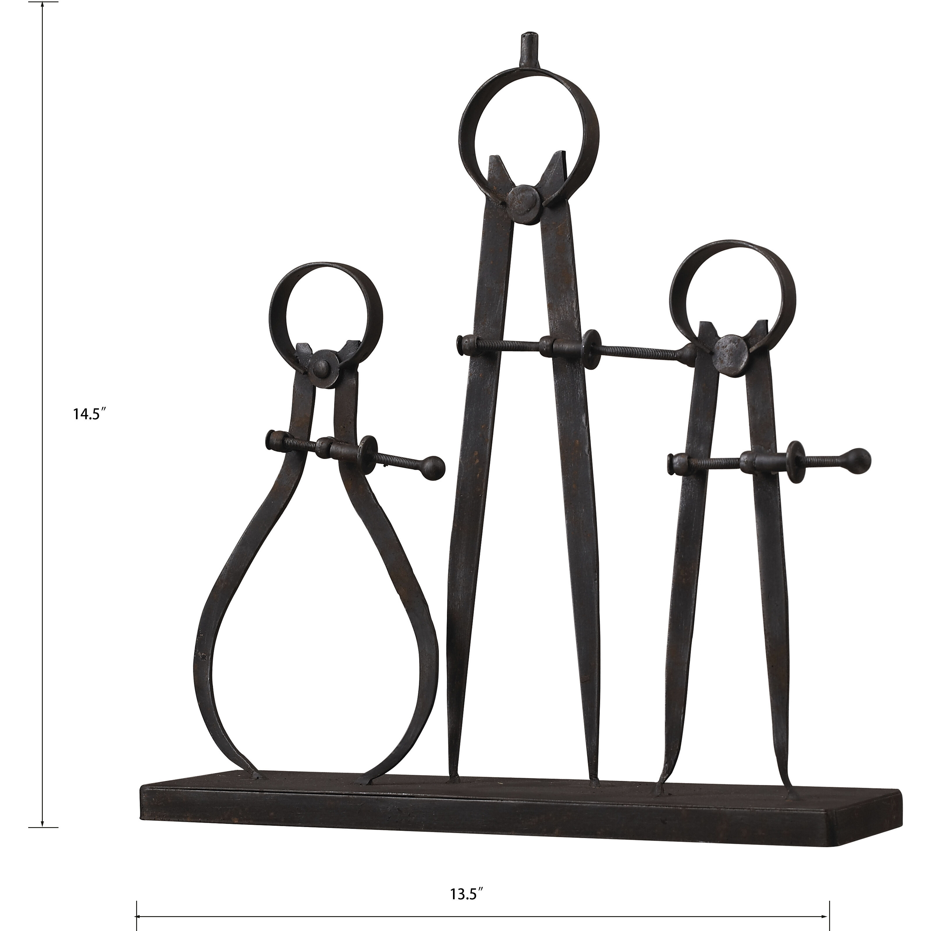 Compass and Caliper Antique Black Object