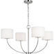 kate spade new york Sawyer 4 Light 31.75 inch Polished Nickel Chandelier Ceiling Light
