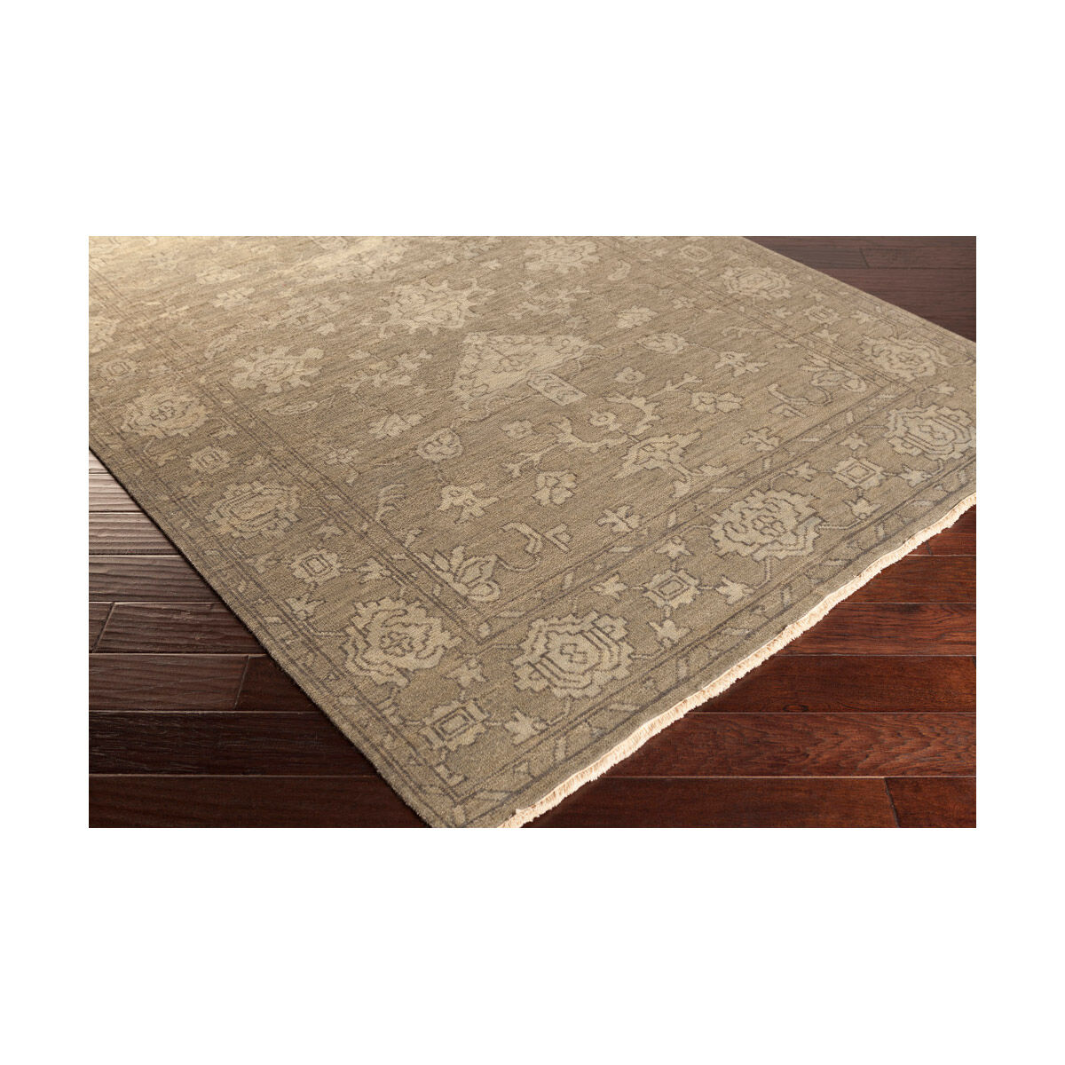 Hillcrest 36 X 24 inch Gray and Blue Area Rug, Wool