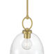 Velto 1 Light 10 inch Vintage Brass Pendant Ceiling Light