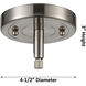 Ballston Preston 1 Light 6.25 inch Brushed Satin Nickel Mini Pendant Ceiling Light in Mercury
