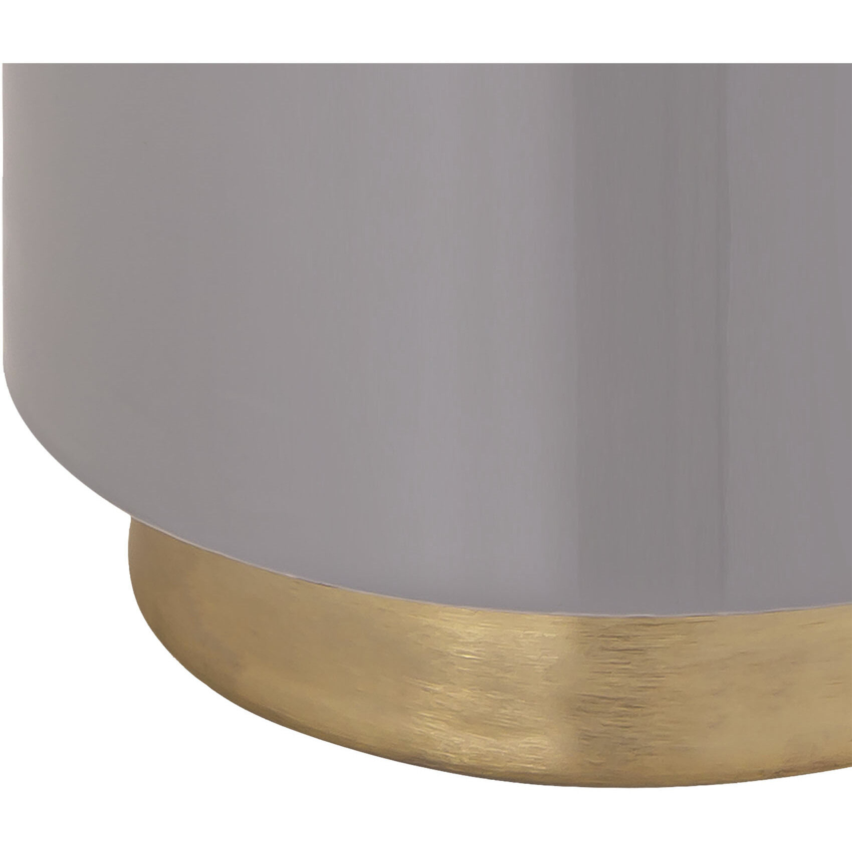 Genesis 18.5 X 12 inch Gray Enamel with Gold Accent Table
