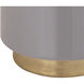 Genesis 18.5 X 12 inch Gray Enamel with Gold Accent Table