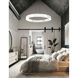 Alabaster Rocks Collection - Medley Family LED 42 inch Brushed Brass Pendant Ceiling Light in 42" D x 42" W x 3.5" H, EVOLV