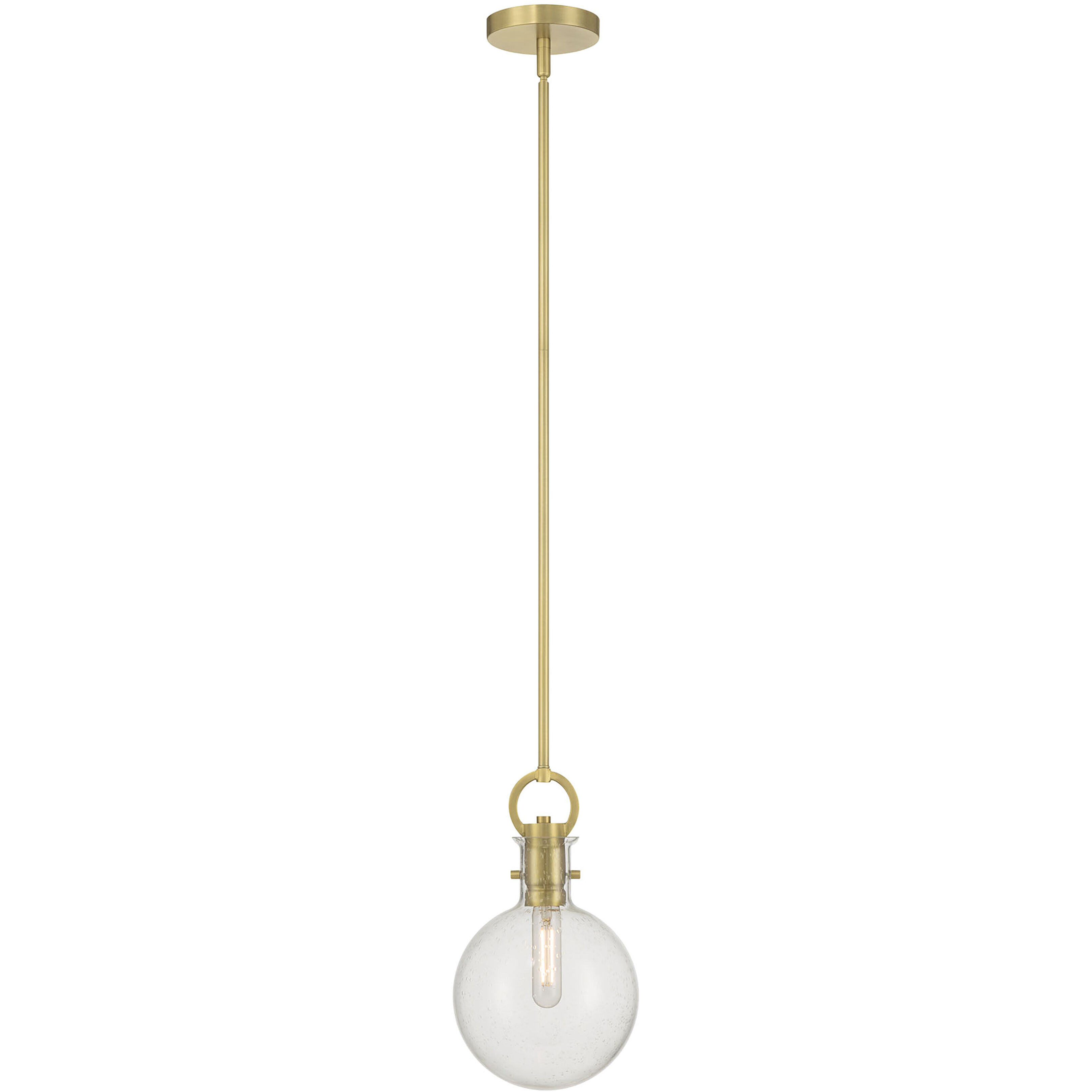 Glanora 1 Light 8 inch Vintage Brass Mini Pendant Ceiling Light