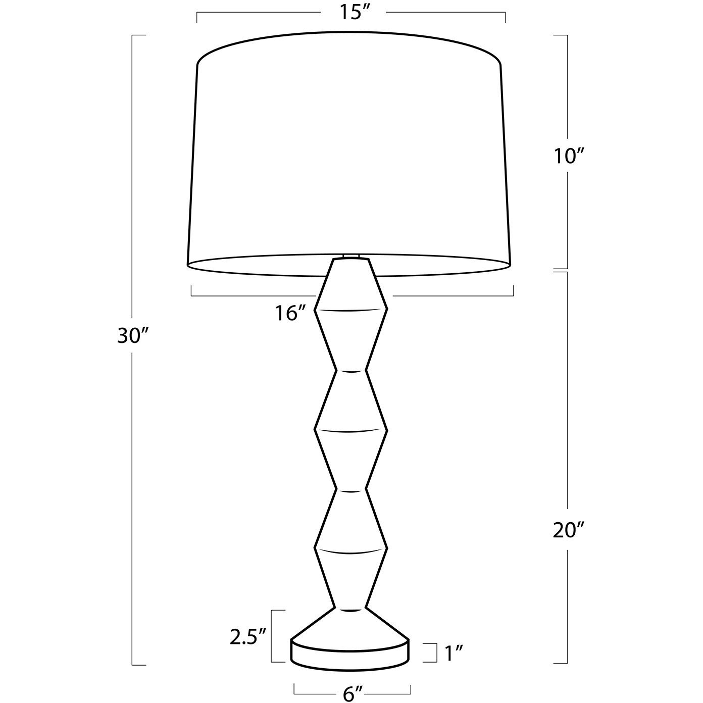 Crew 30 inch 150.00 watt Brown Buffet Lamp Portable Light