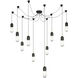 Thomas O'Brien Junio LED 9.5 inch Bronze and Brass Pendant Ceiling Light in Clear Glass, Bronze and Hand-Rubbed Antique Brass