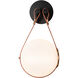 Derby LED 10.9 inch Black and Antique Brass ADA Sconce Wall Light - Open Box