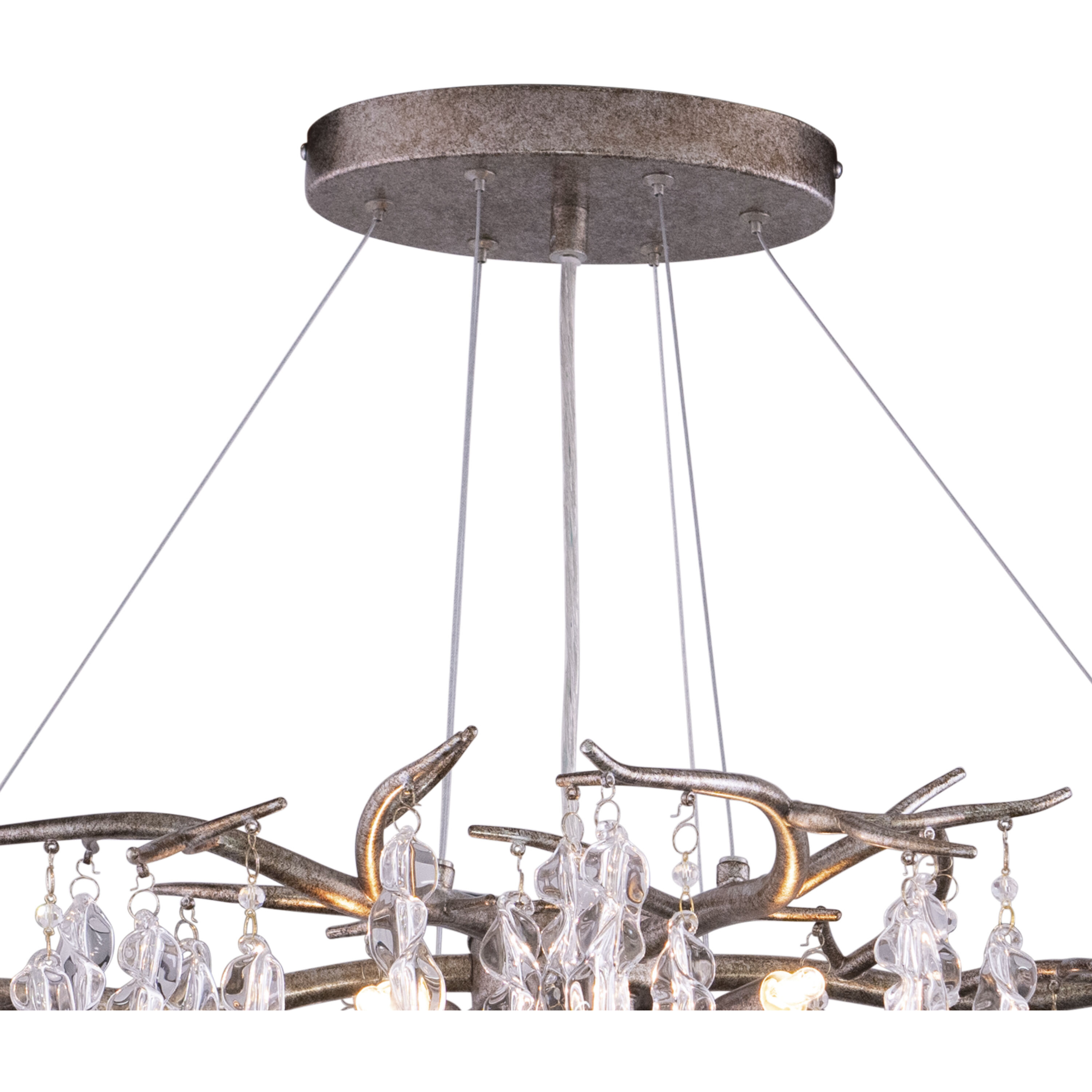 Rainier 6 Light 40 inch Silver Mist Linear Chandelier Ceiling Light