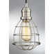 Vintage 1 Light 5.5 inch Satin Nickel Mini-Pendant Ceiling Light