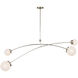 kate spade new york Prescott LED 62.25 inch Polished Nickel Linear Chandelier Ceiling Light in White Glass