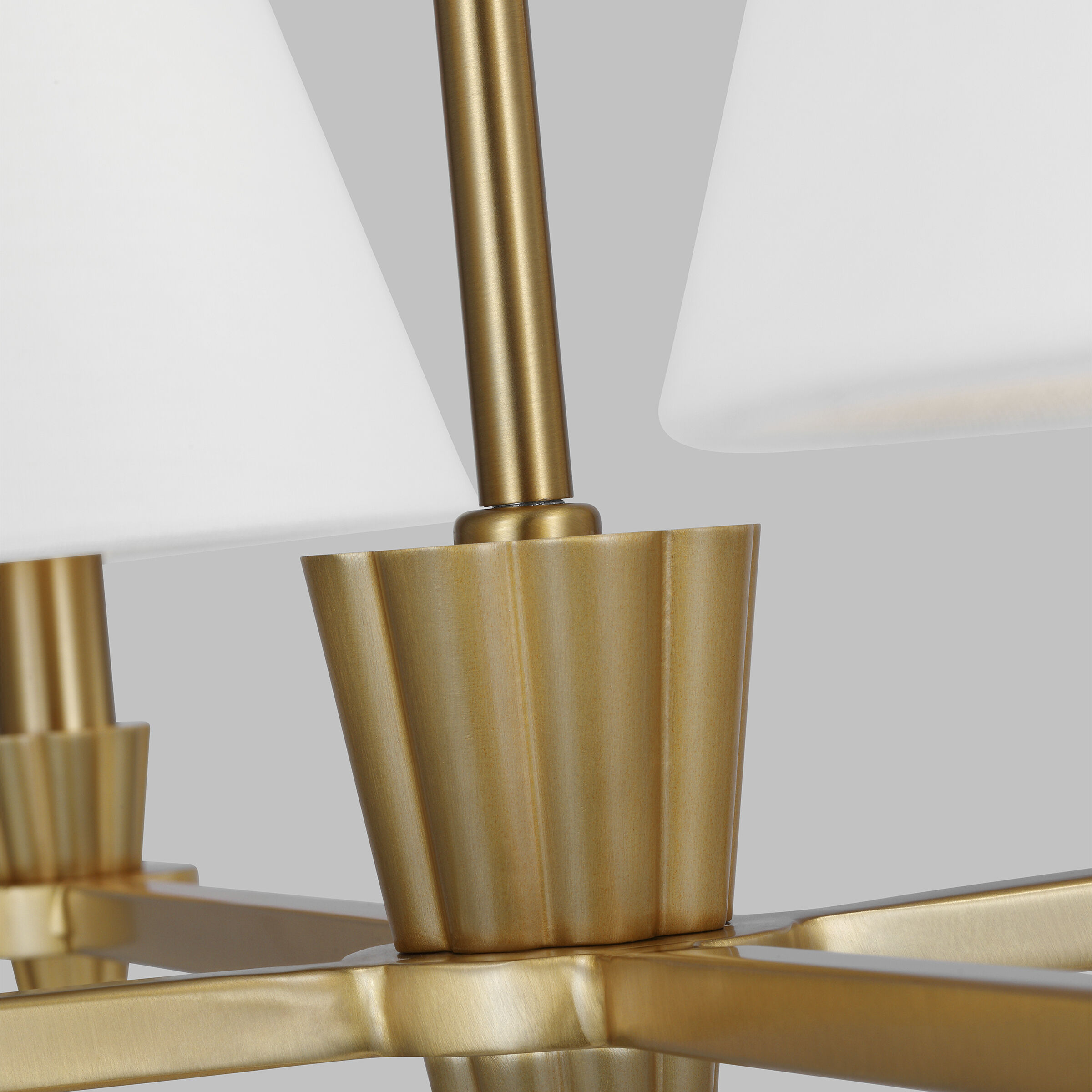 AH by Alexa Hampton Paisley 4 Light 28 inch Burnished Brass Chandelier Ceiling Light