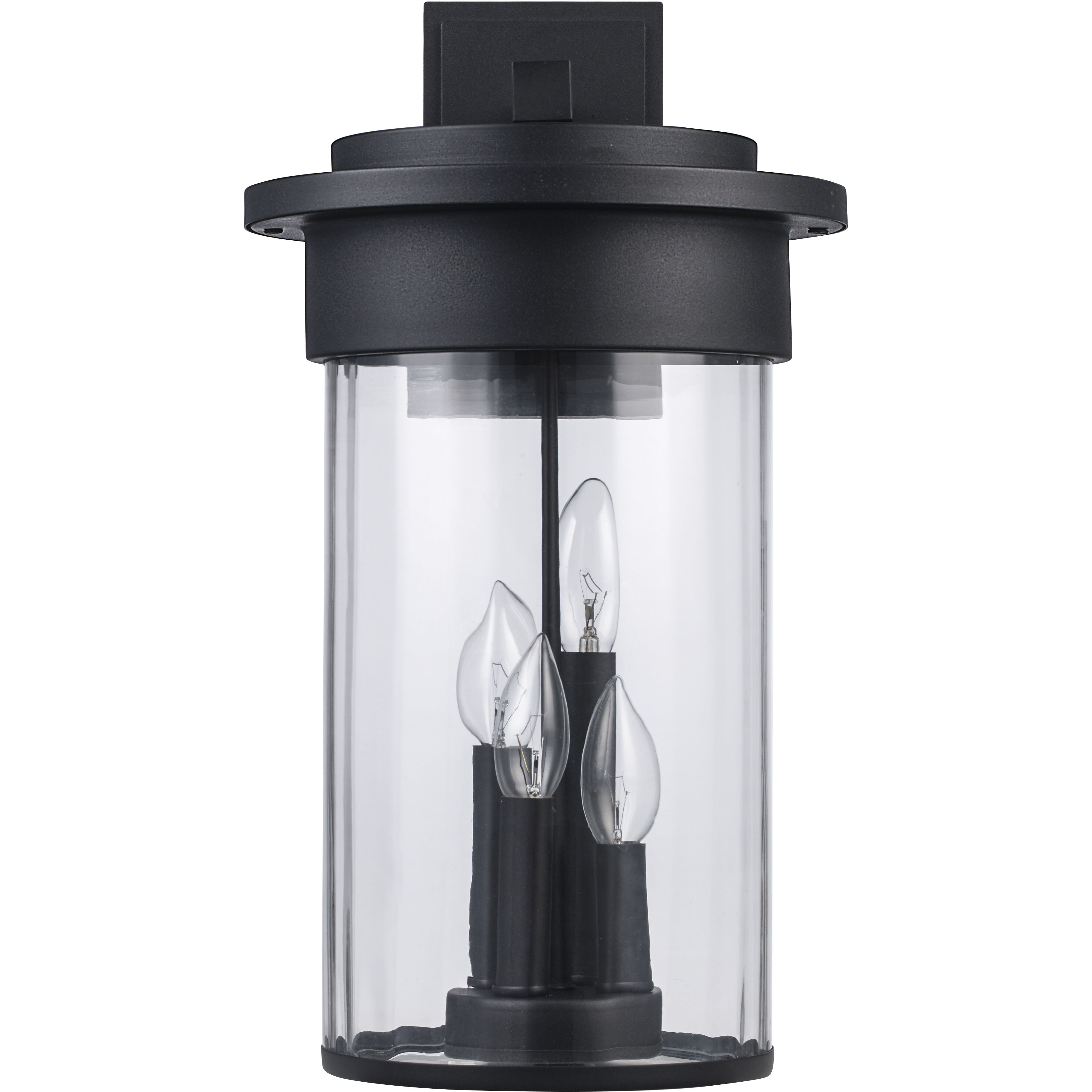 Carmel 3 Light 19 inch Black Outdoor Wall Sconce