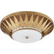 Floris 1 Light 22 inch New Gold Leaf/Milky Glass Flush Mount Ceiling Light