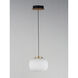 Soji LED 9 inch Black and Gold Single Pendant Ceiling Light