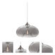 Bana 1 Light Satin Nickel Cord Pendant Ceiling Light in Smoke Glass