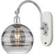 Ballston Rochester 1 Light 8 inch White Polished Chrome Sconce Wall Light