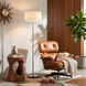 Scallop 61 inch 14 watt Satin Nickel Floor Lamp Portable Light